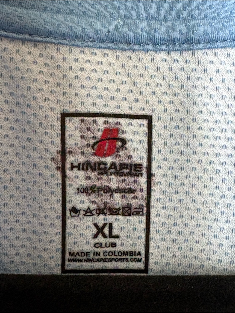 HINCAPIE Bike to hope,Men's Light Blue Cycling Jersey,Size XL,Made in Colombia - Picture 2 of 5